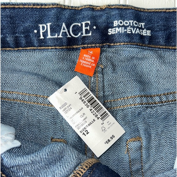 Nwt Boy’s Children’s Place Bootcut Jeans Pants Adjustable waist Sz 12 - Picture 4 of 4